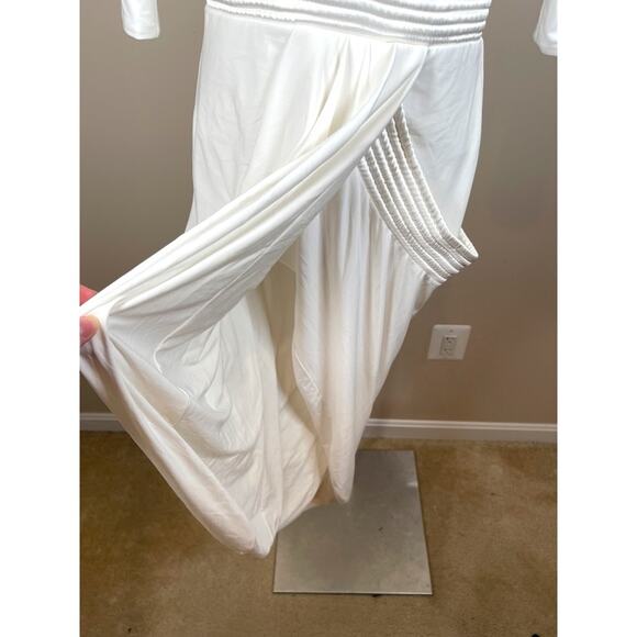 Zhivago Eye of Horus Long Sleeve White Midi Dress Size 4 - Picture 8 of 12